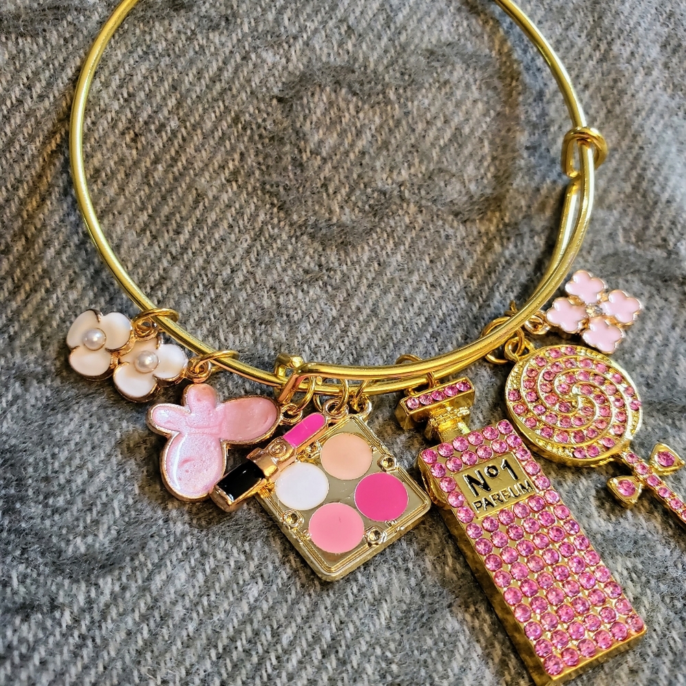 Charm Gemstone bangle bracelet ✨️